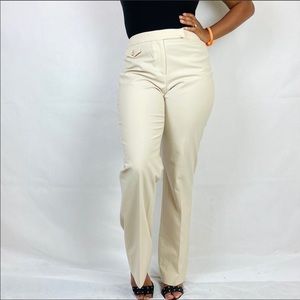 Talbots Collection wool blend cream dress pants 8